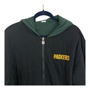 NFL Green Bay Packers Reversible Sweatshirt Hoodie Jacket Mens Sz Extra Large